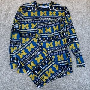 Michigan Wolverines Polyester Spandex Pajama Set Concepts Sport Men's Size 2XL